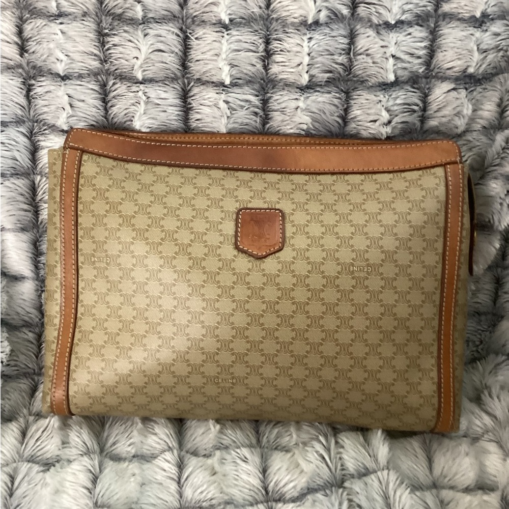 Celine Vintage Macadam Triomphe Clutch Pouch